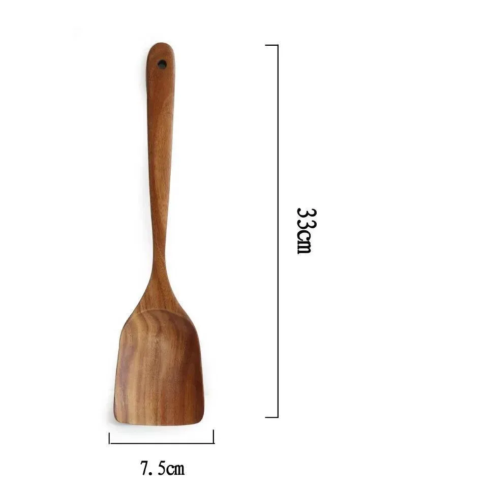 Mini Spatula, Rice Spoon, Kitchenware, Non-Stick Pan, Kitchen Household Wooden Wooden Spatula, Colander, Cooking Small Spoon