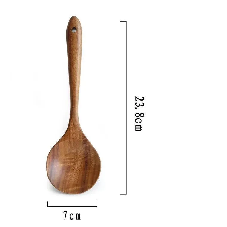 Mini Spatula, Rice Spoon, Kitchenware, Non-Stick Pan, Kitchen Household Wooden Wooden Spatula, Colander, Cooking Small Spoon