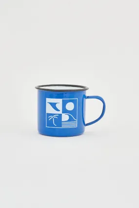 Mug mediana con ambiente surfero en metal