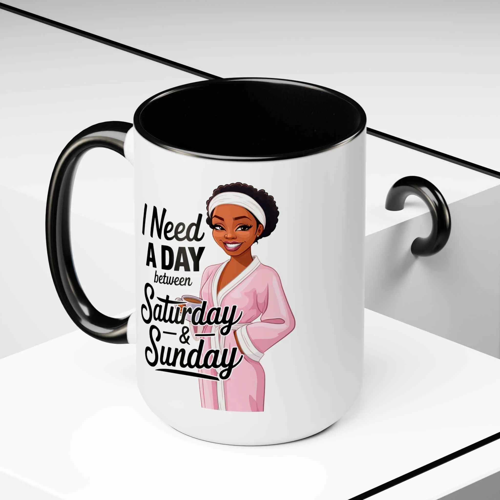 Need a Day Two-Tone Coffee Mug, 15oz