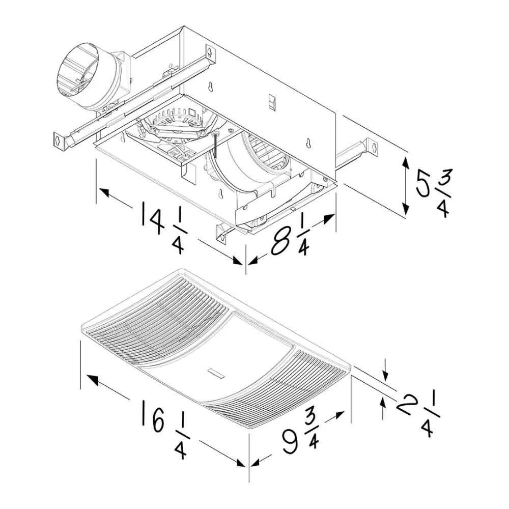 NuTone PowerHeat Series 80 CFM Bathroom Exhaust Fan With Heater