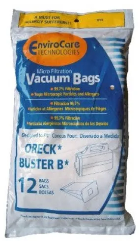 Oreck Buster B Vacuum Bags (12 pack) Generic