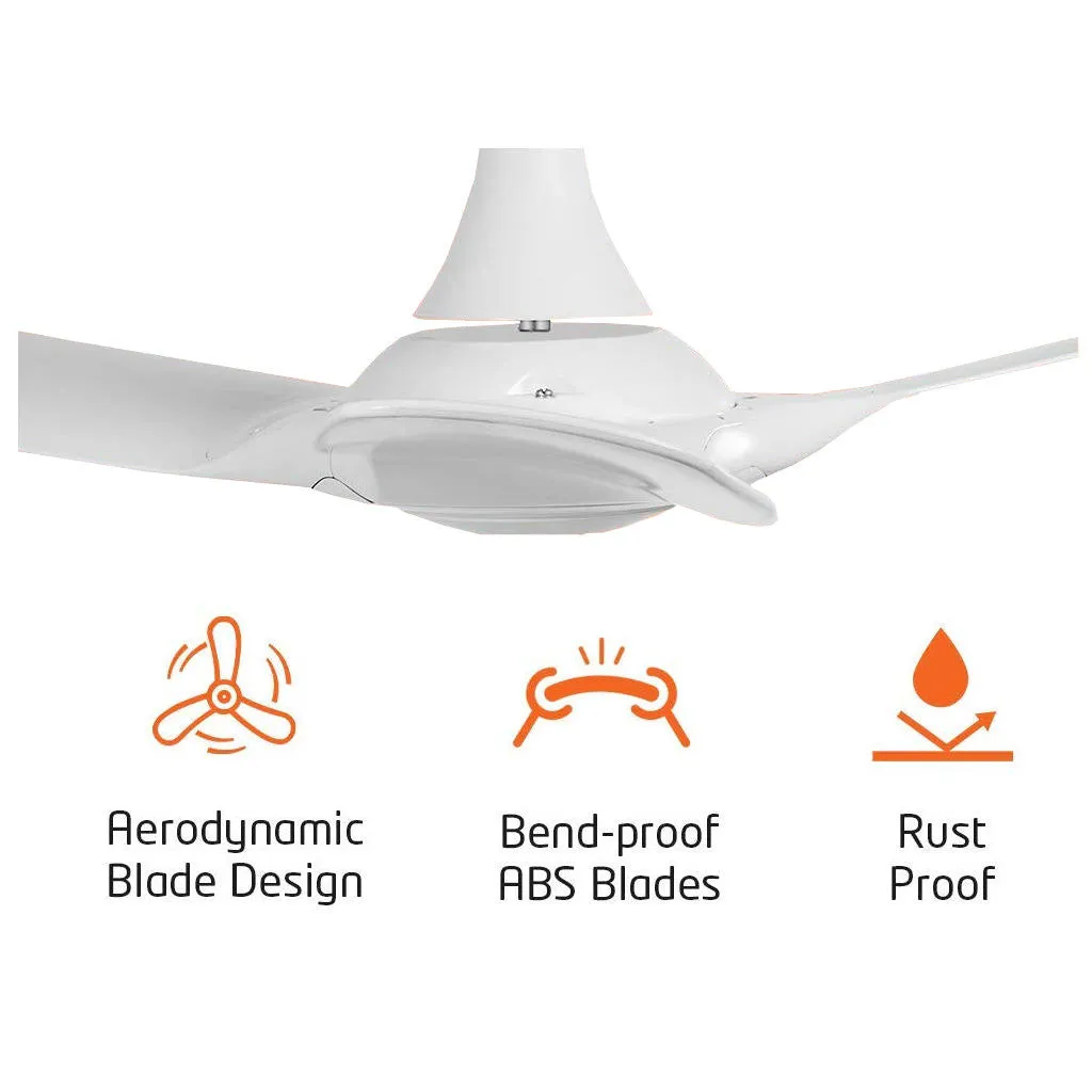 Orient Aeroquiet Ceiling Fan 1200mm White