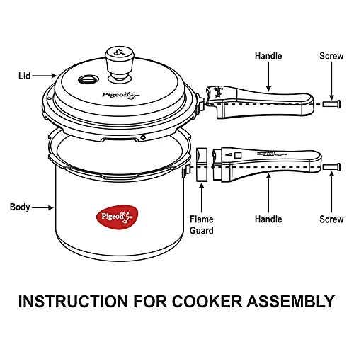 Pigeon by Stovekraft 12708 Aluminium Pressure Cooker Combo, Outer Lid, Without Induction Base (2 litre and 3 litre, Silver)