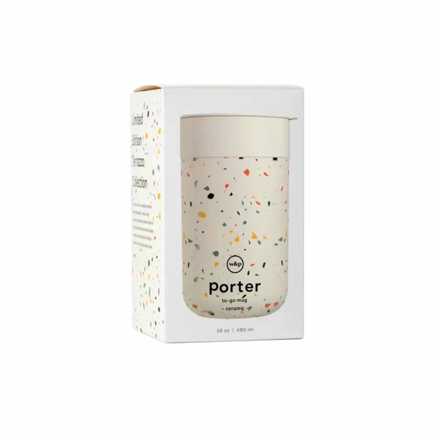 Porter Ceramic Travel Mug / Terrazzo Cream