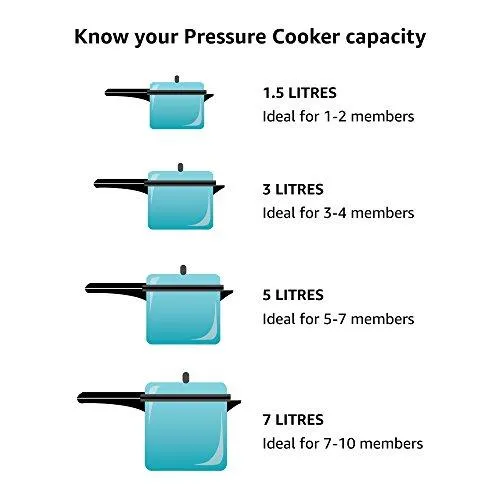 Prestige Popular Outer Lid Aluminium Pressure Cooker, 7.5 Litres, Silver