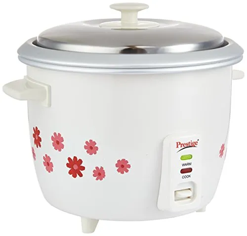 Prestige PRWO 1.8-2 700-Watts Delight Electric Rice Cooker with 2 Aluminium Cooking Pans