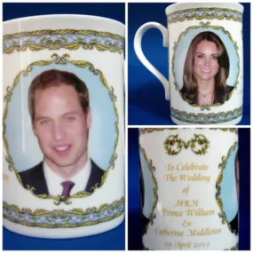 Prince William And Catherine Royal Wedding Mug English Bone China 2011