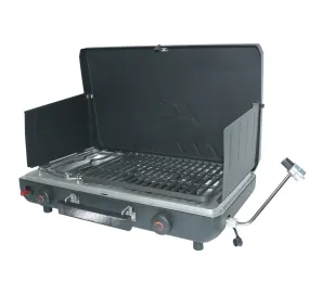 Propane 2-In-1 Portable 2 Burner Grill Camp Stove, Model GCT2220WB