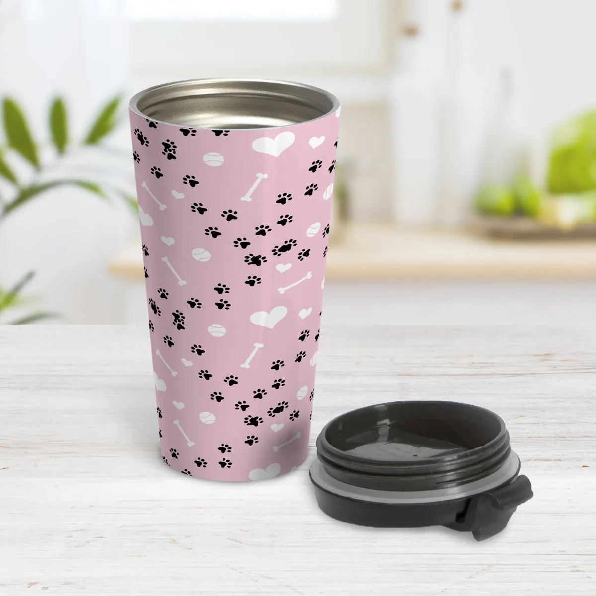 Puppy Run Pink Dog Travel Mug