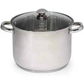 Pure Intentions Stainless Steel Stockpot, Includes Glass Lid