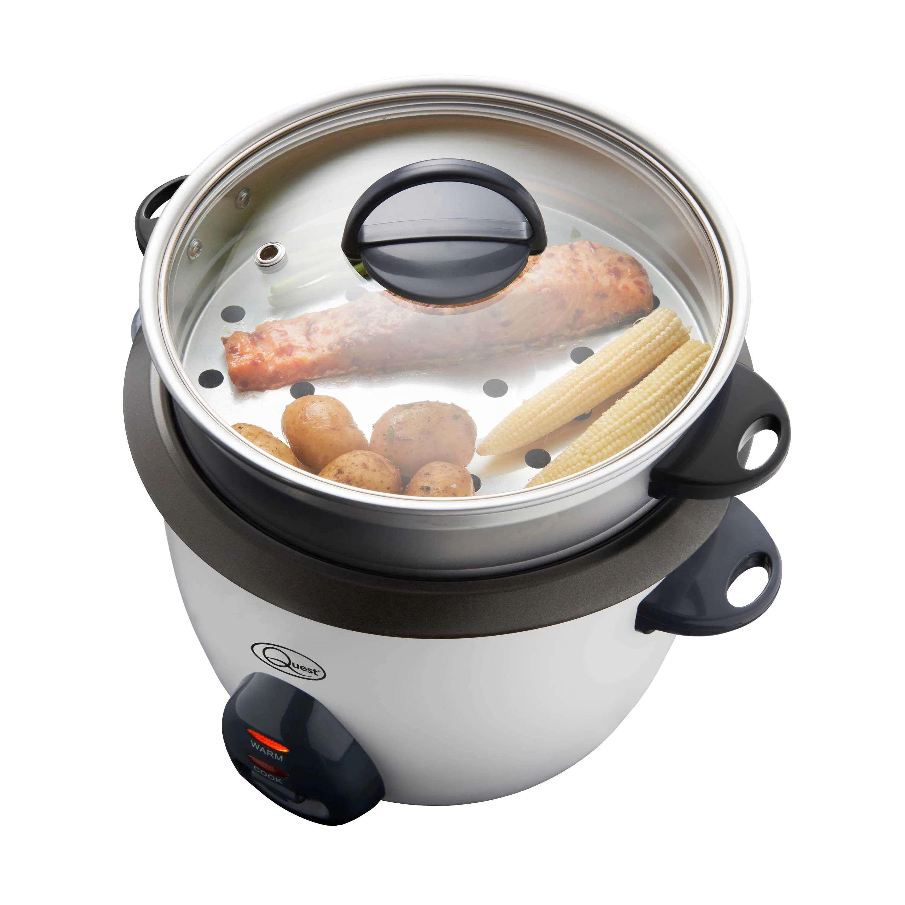 Quest Rice Cooker & Steamer 1.5L - Silver