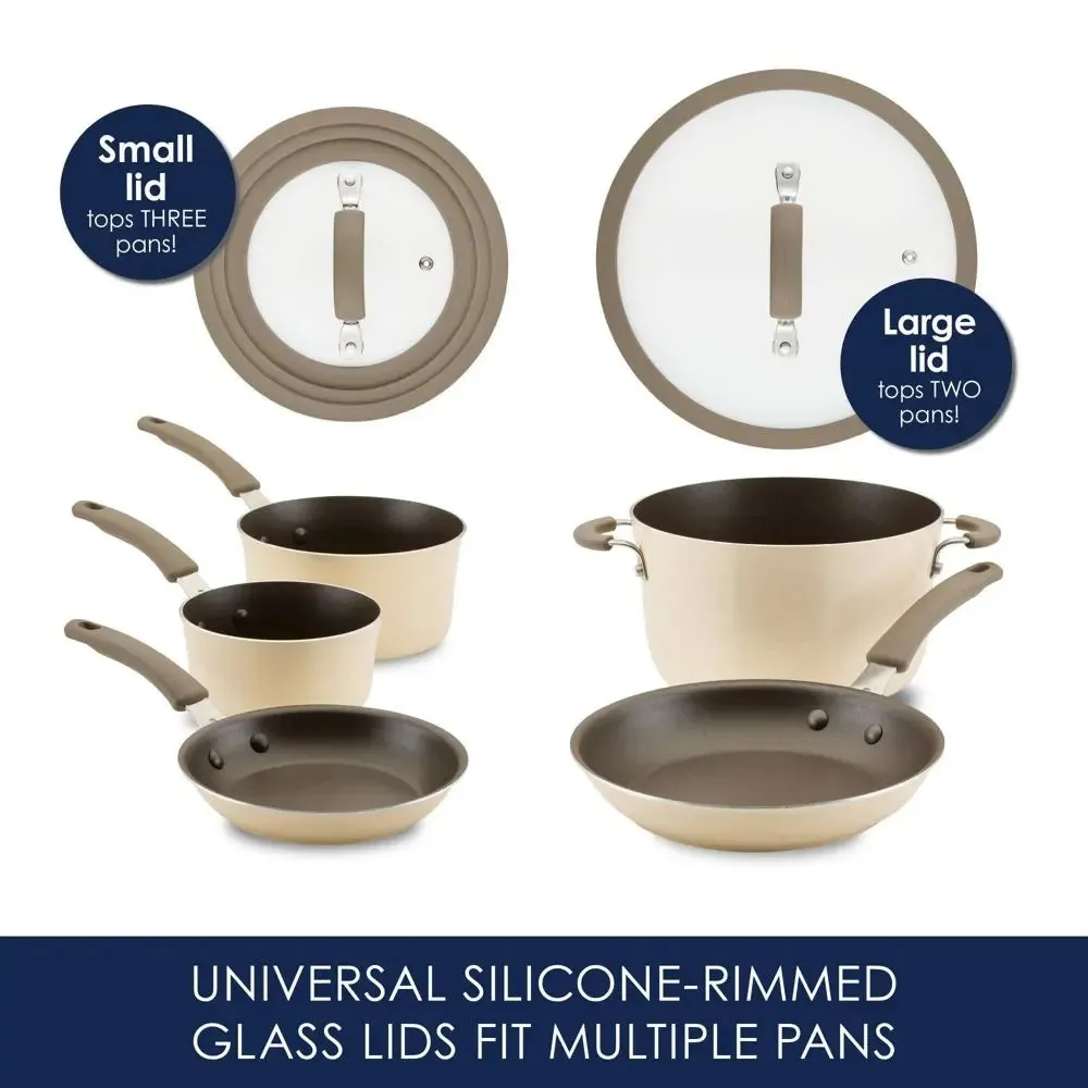 Rachael Ray Cook   Create 11pc Aluminum Nonstick Cookware Set - Almond