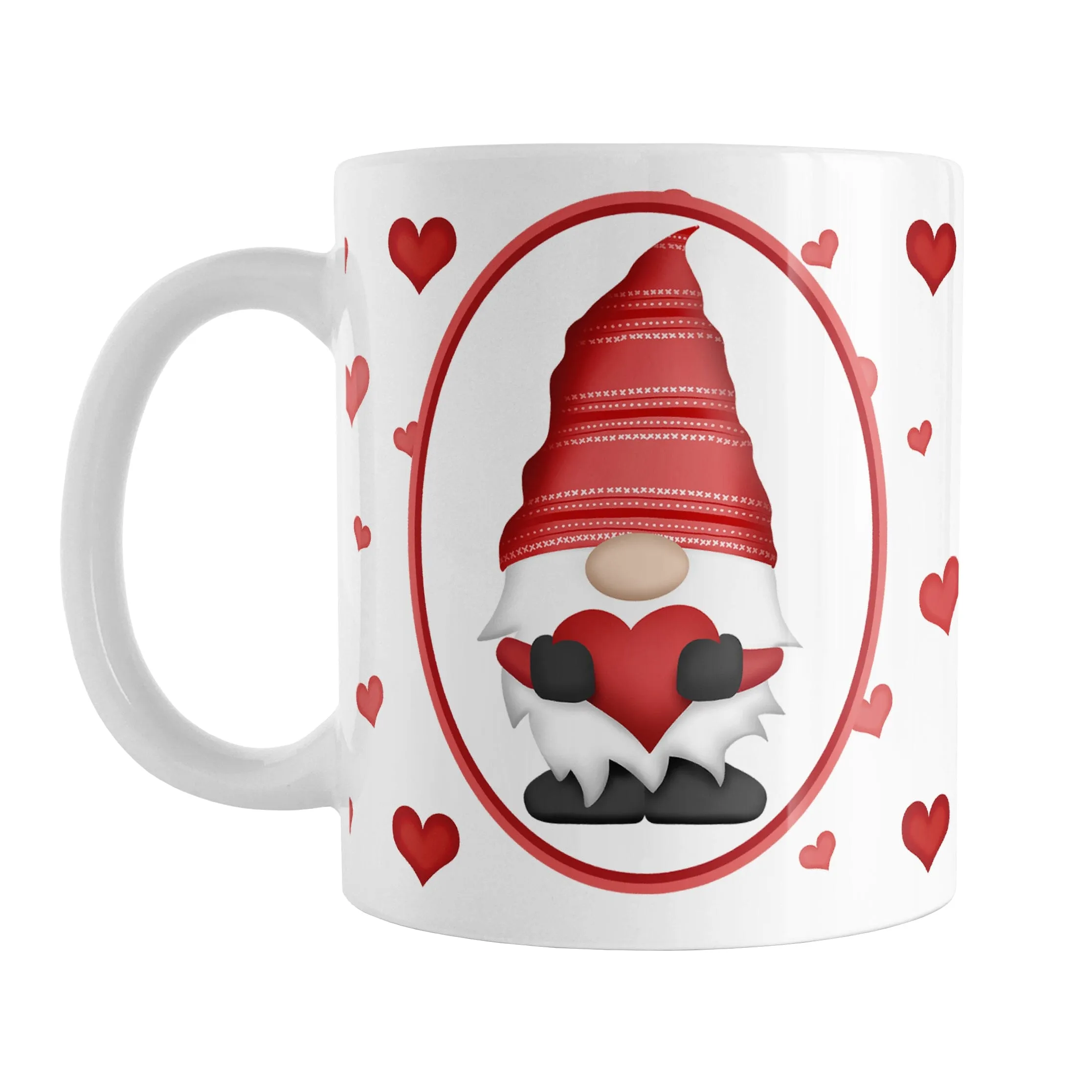 Red Gnome Dainty Hearts Mug