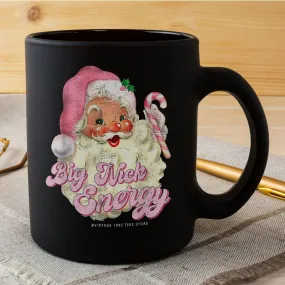 Retro Groovy Big Nick Santa Energy Pink Santa Christmas Xmas Mug