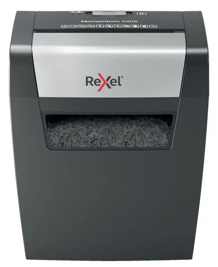 Rexel Momentum X406 Paper Shredder Particle-Cut Shredding Blue, Grey