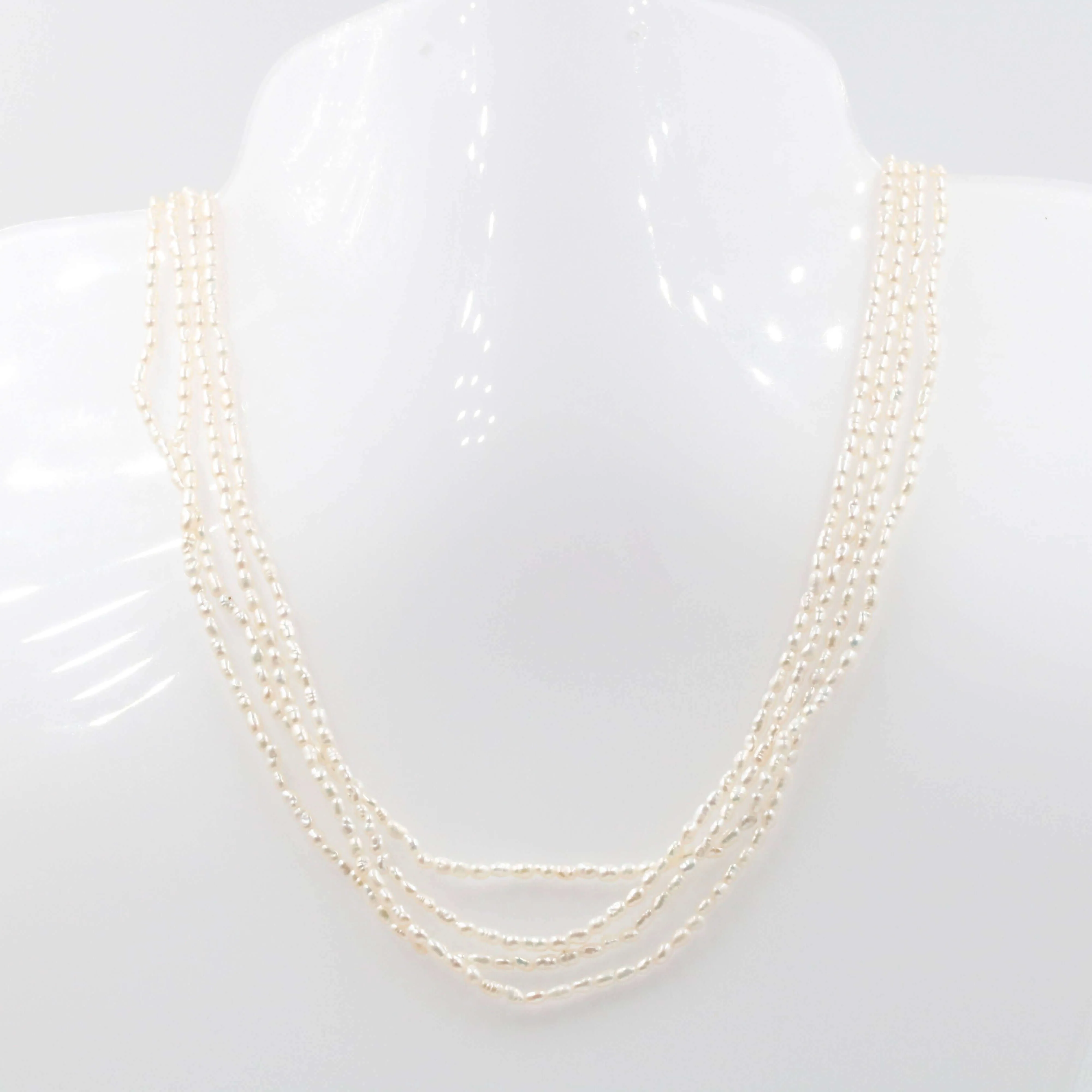 Rice Pearl Unfinished Strand Beaded Strand Fresh Water Pearl Strand Rice Pearl Gemstone Strand SKU: 6143089