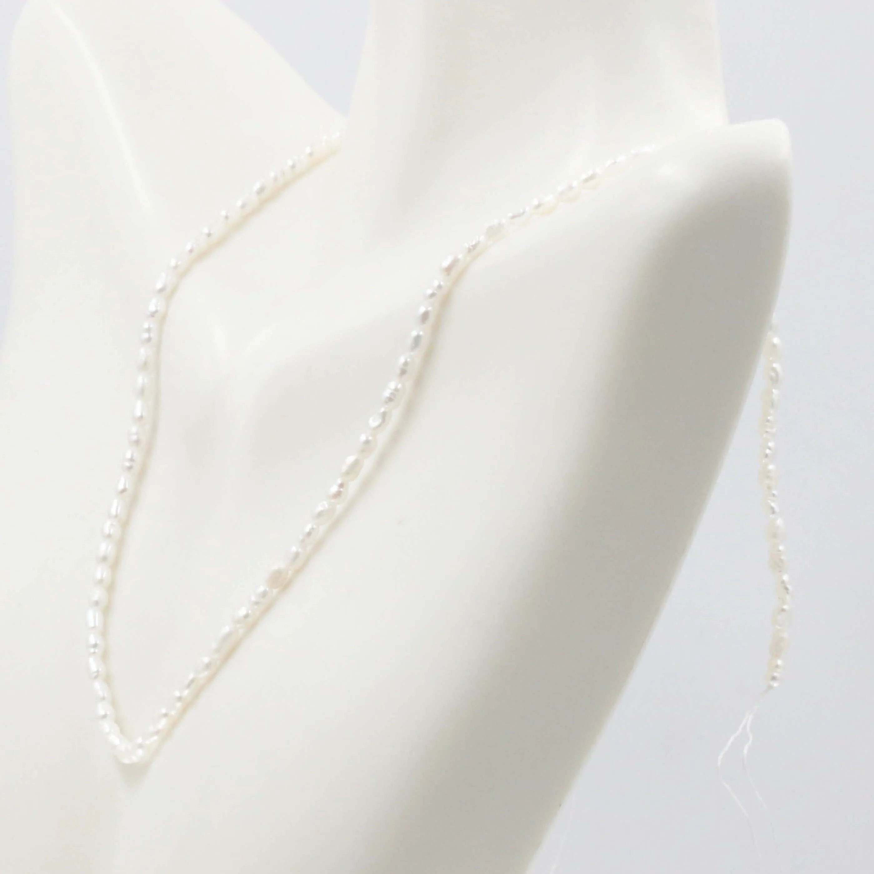 Rice Pearl Unfinished Strand Beaded Strand Fresh Water Pearl Strand Rice Pearl Gemstone Strand SKU: 6143089