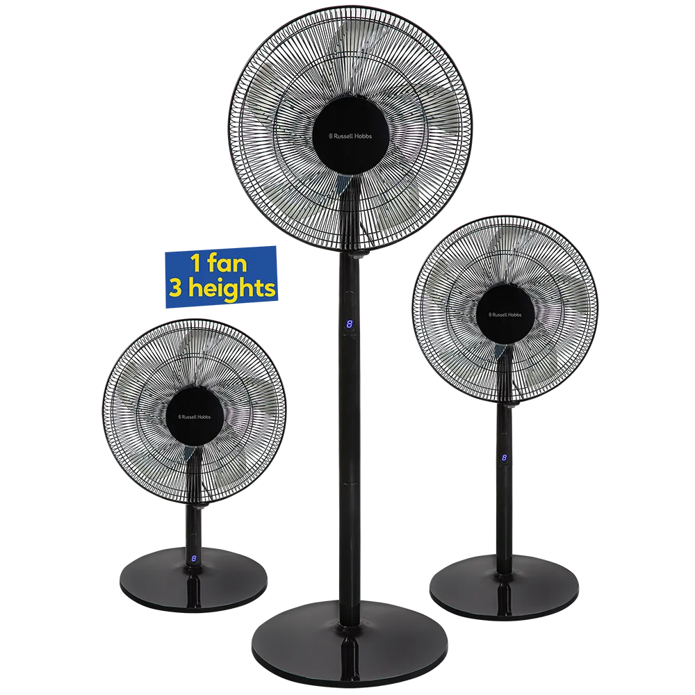 Russell Hobbs RHMPF3IN1B 3-in-1 Pedestal Fan in Black