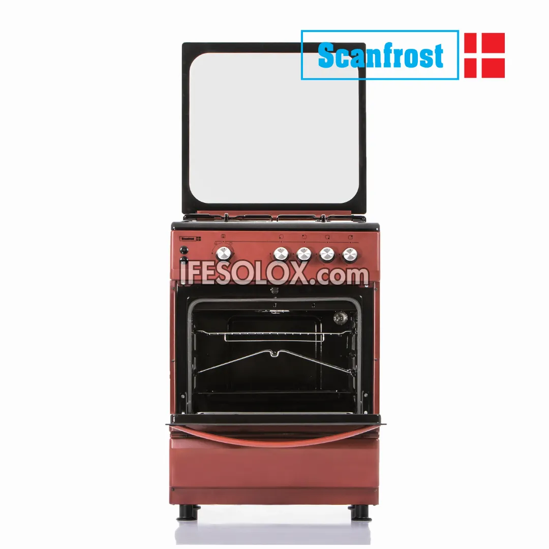 ScanFrost CK6302BR 60x60 (3 1) Premium Oven Gas Cooker with 3 Gas Burners and 1 Electric Plate - Brand New