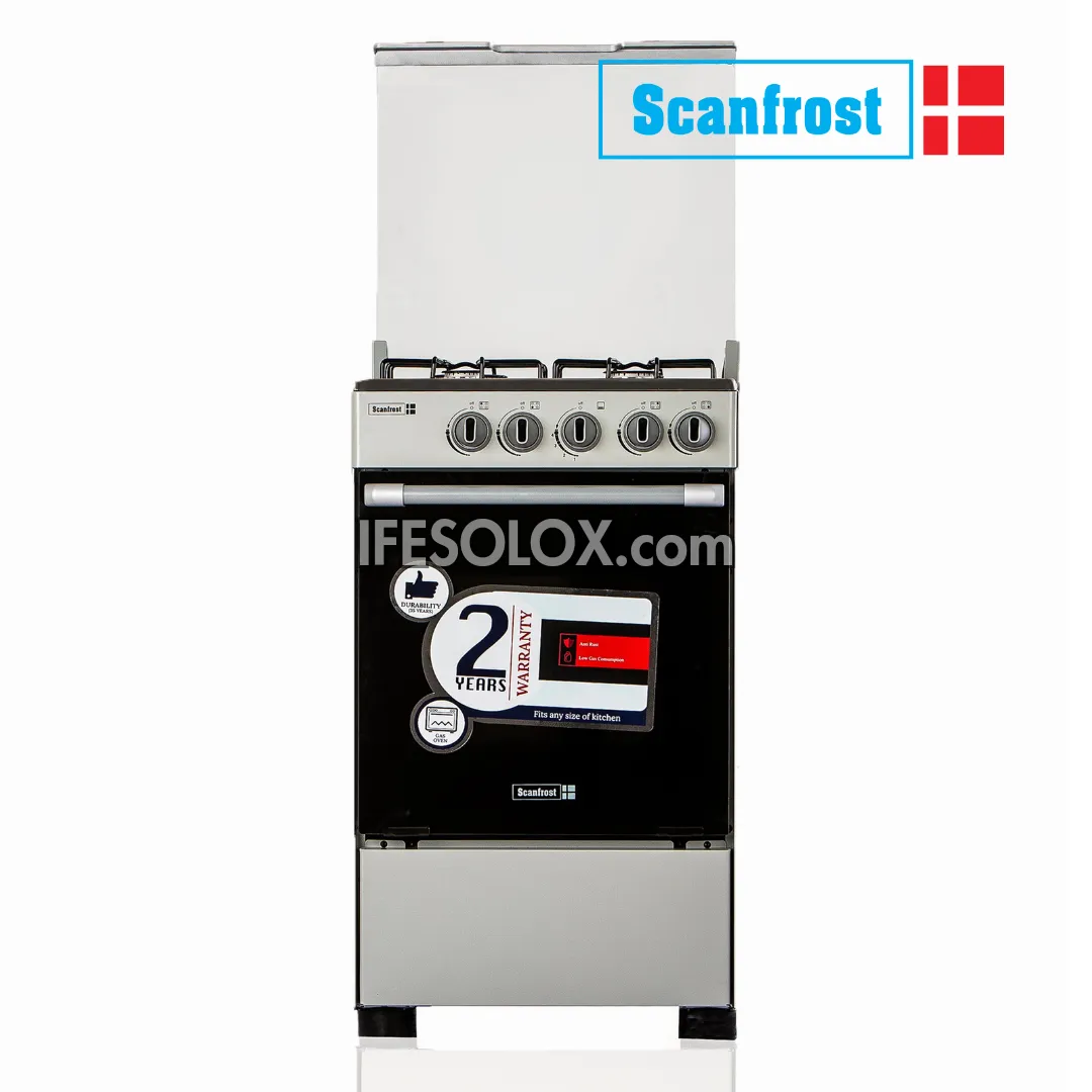 ScanFrost SFC5312S 50x50 (3 1) Oven Gas Cooker with 3 Gas Burners and 1 Electric Plate - Brand New