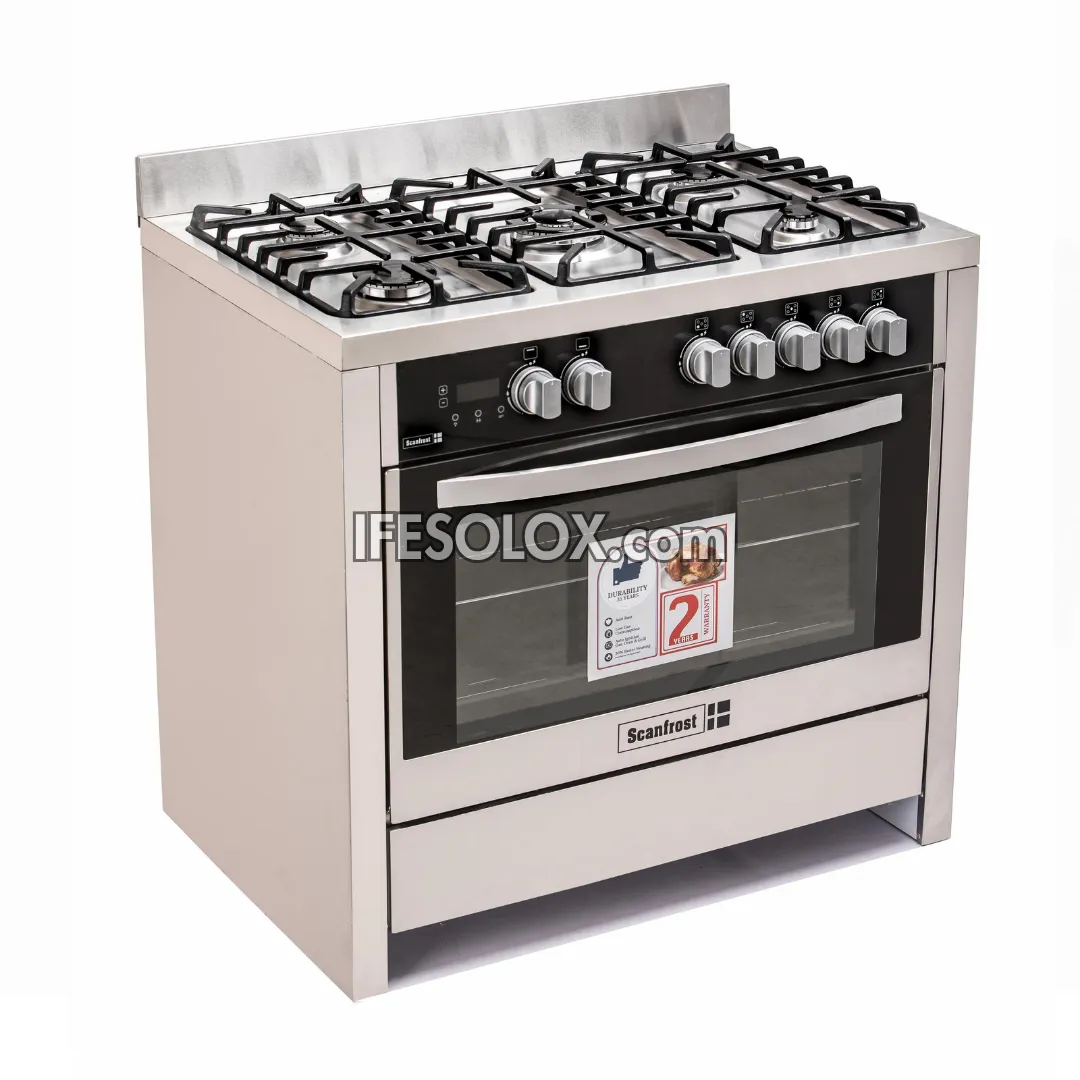 ScanFrost SFC9502S 60x90 Oven Gas Cooker with 5 Gas Burners - Brand New