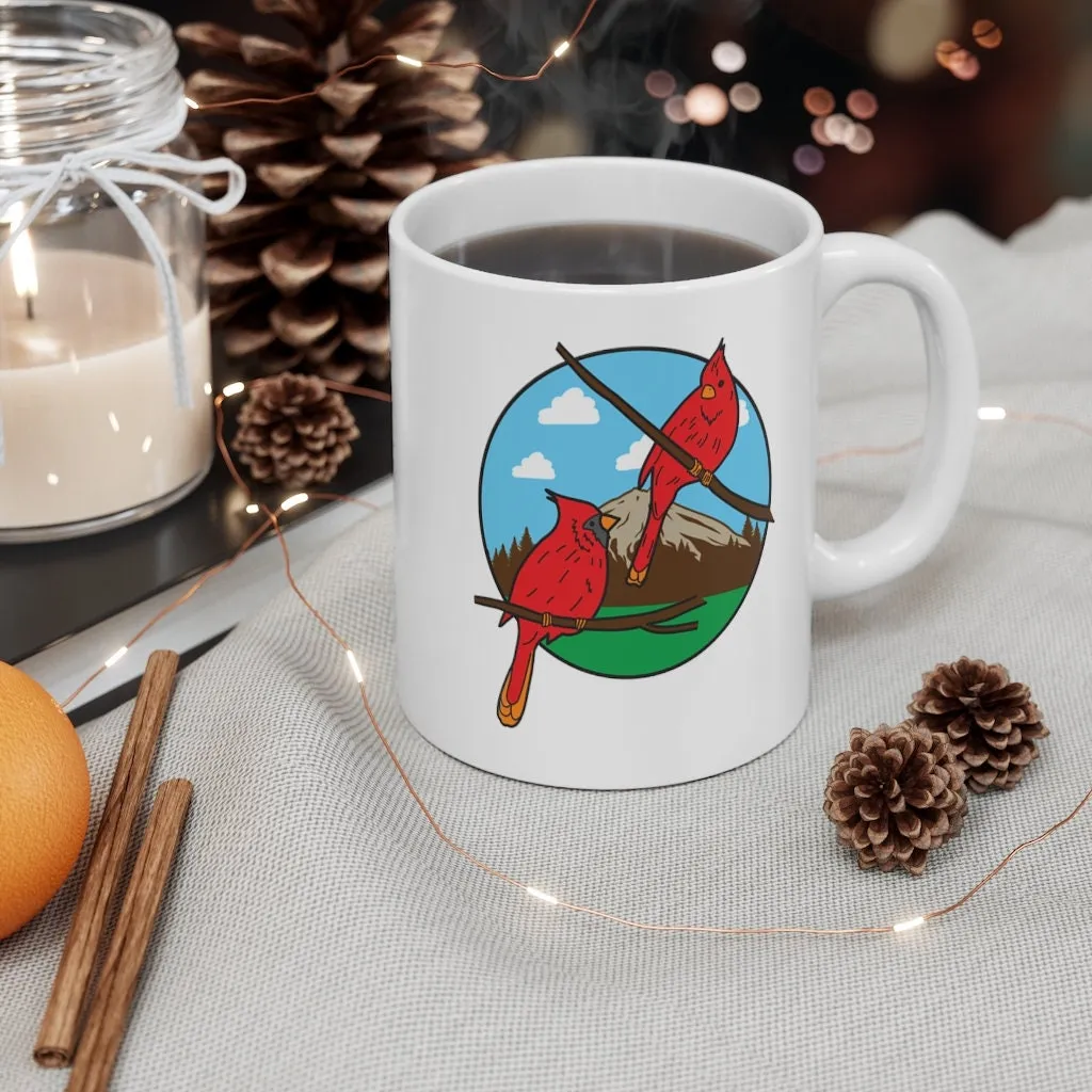 Seasonal Welcome Yard Flag - Cardinal Decor Gifts - Housewarming Gift - Print on Front Side Mug 11oz