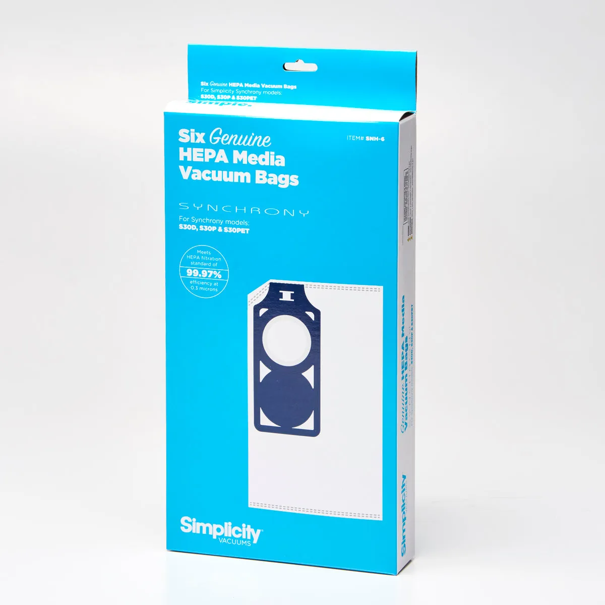 Simplicity Synchrony SNH-6 HEPA Media Bags