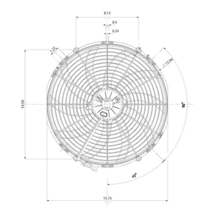 SPAL Electric Radiator Fan (16" - Puller Style - Extreme - 2467 CFM) 30102113