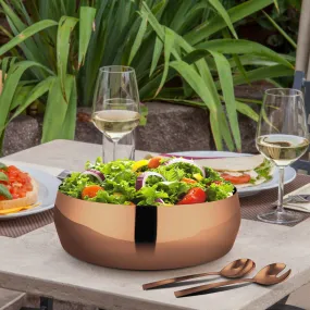 Stainless Steel 3 PCS Salad Bowl with Rose Gold PVD Coating Majestic