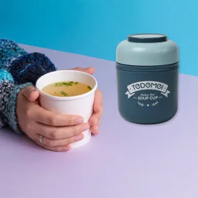 Steel Soup Cup Vacuum Airtight Soup Cup For Home , Office Use ( 550ml )