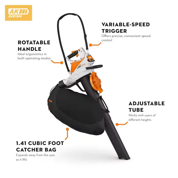 Stihl | SHA 56 Battery-Powered Shredder Vac | w/ AL 101 and AK 20 (SA02 200 0011)