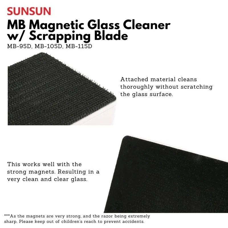 SUNSUN MB Magnetic Cleaner w/ Algae Scrapper Blade