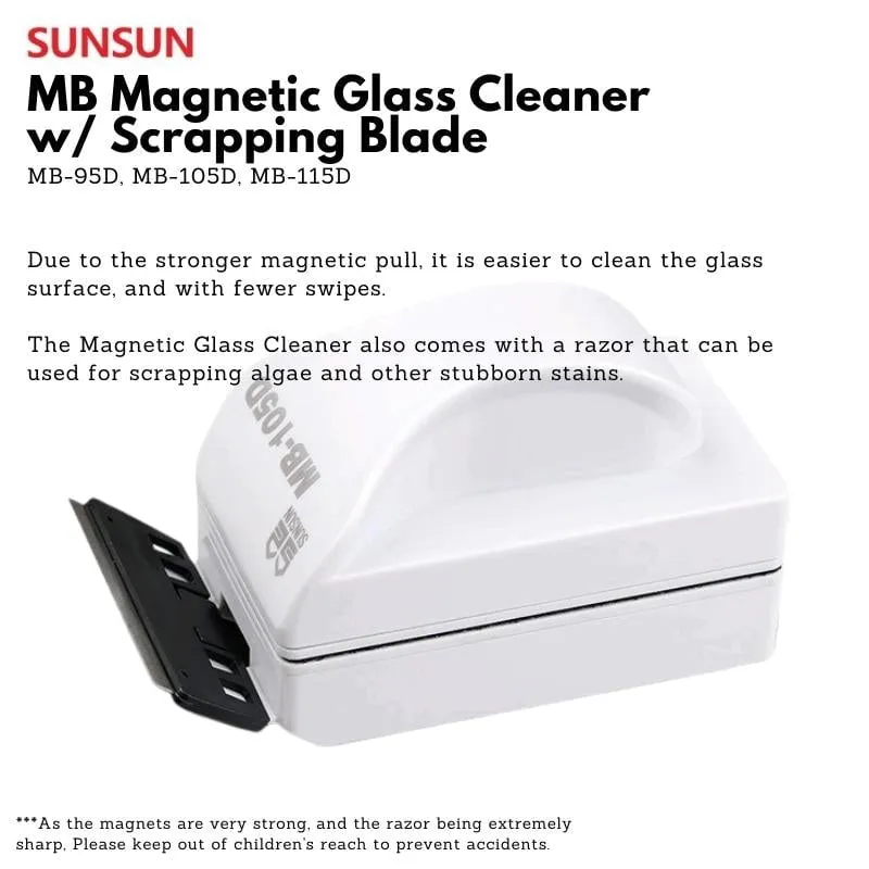 SUNSUN MB Magnetic Cleaner w/ Algae Scrapper Blade