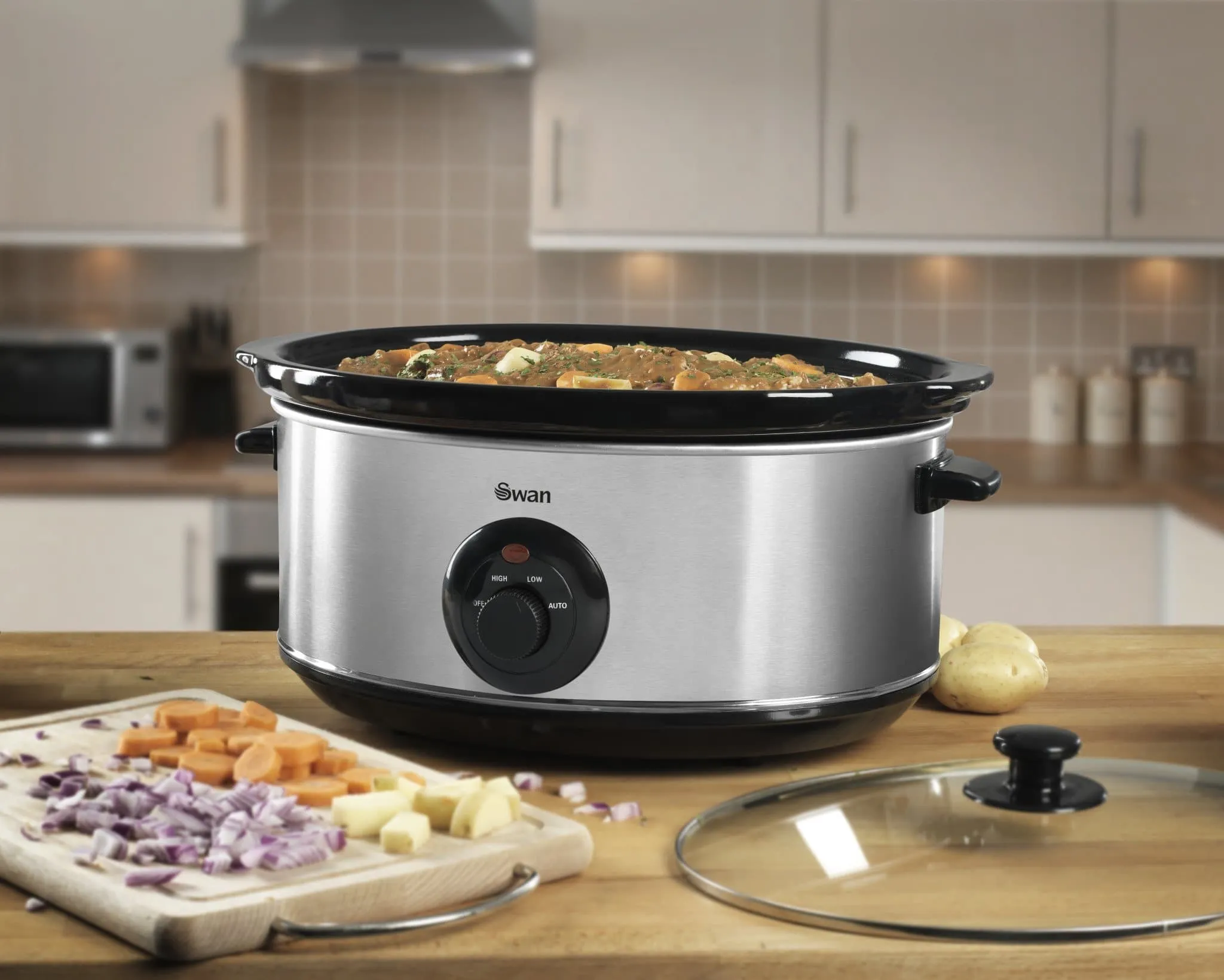 Swan 6.5 Litre Stainless Steel Slow Cooker