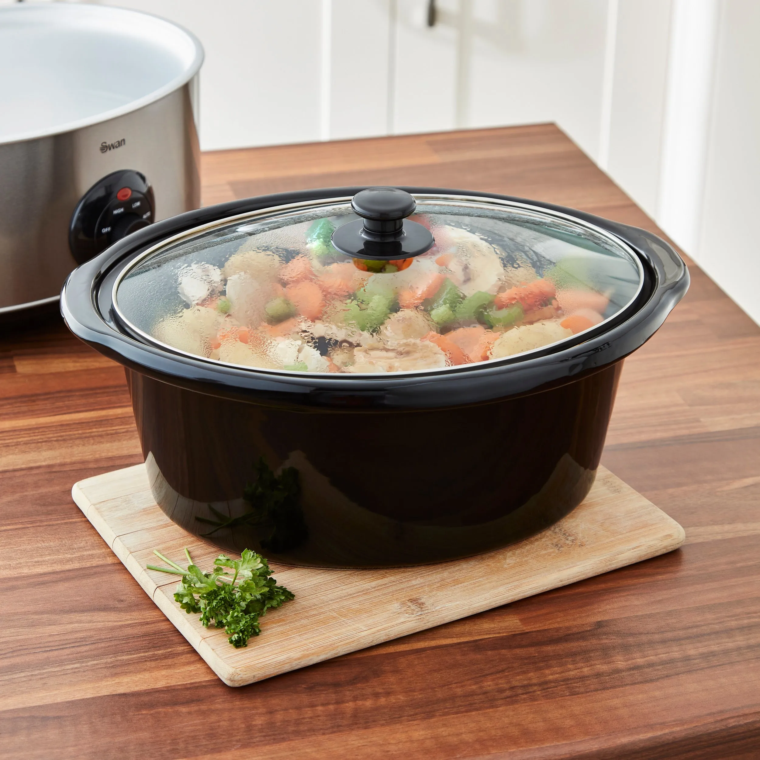 Swan 6.5 Litre Stainless Steel Slow Cooker