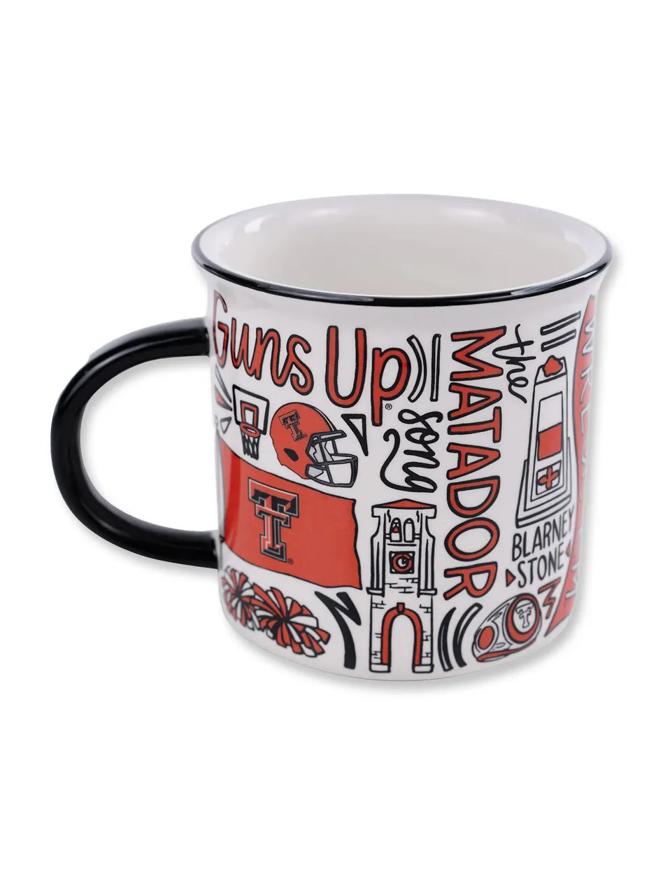 Texas Tech "Collage" 18 oz Campfire Coffee Mug