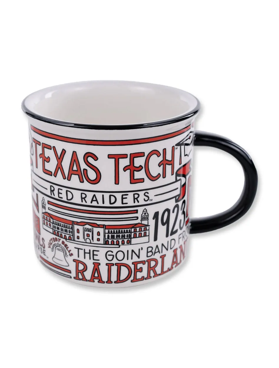 Texas Tech "Collage" 18 oz Campfire Coffee Mug