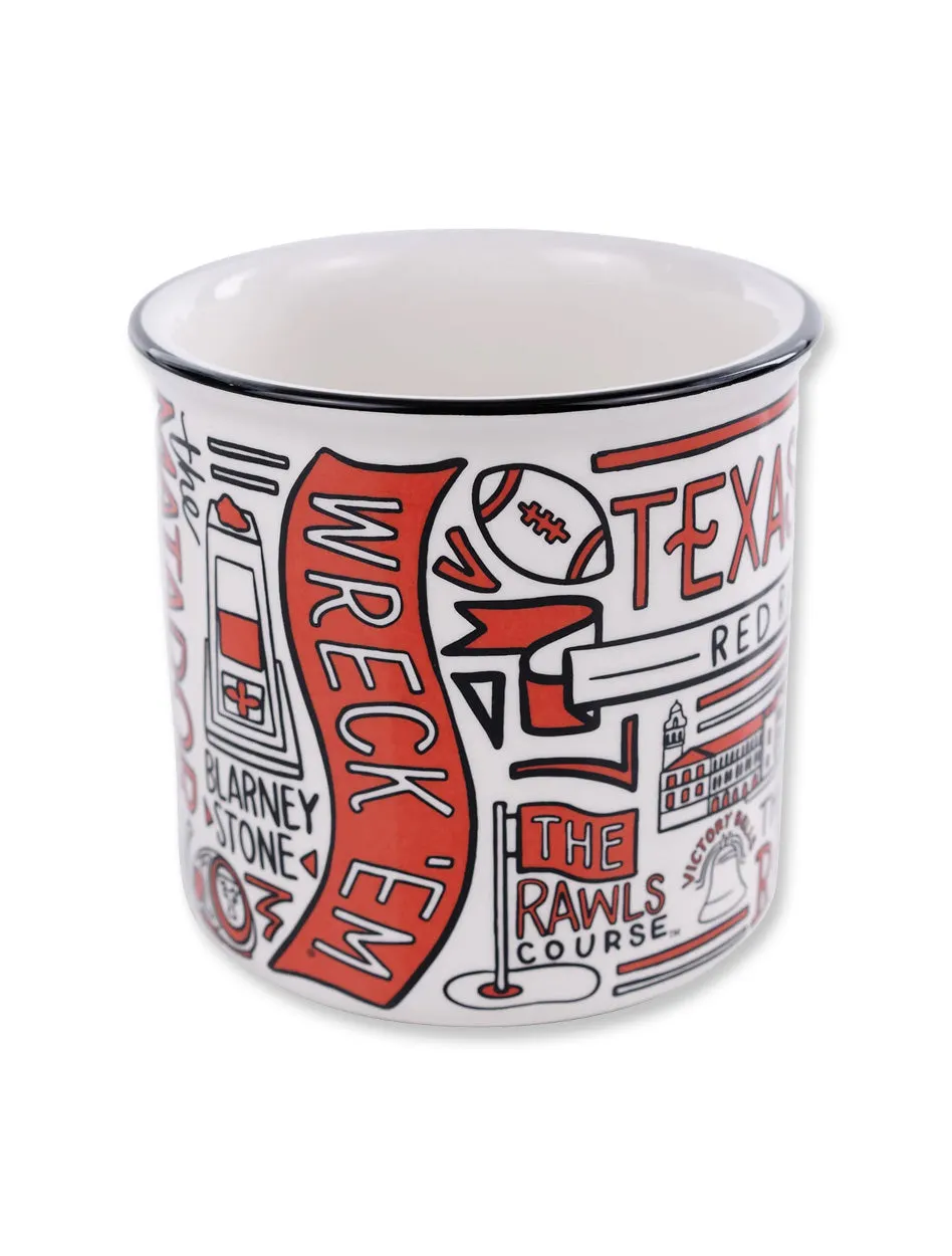 Texas Tech "Collage" 18 oz Campfire Coffee Mug