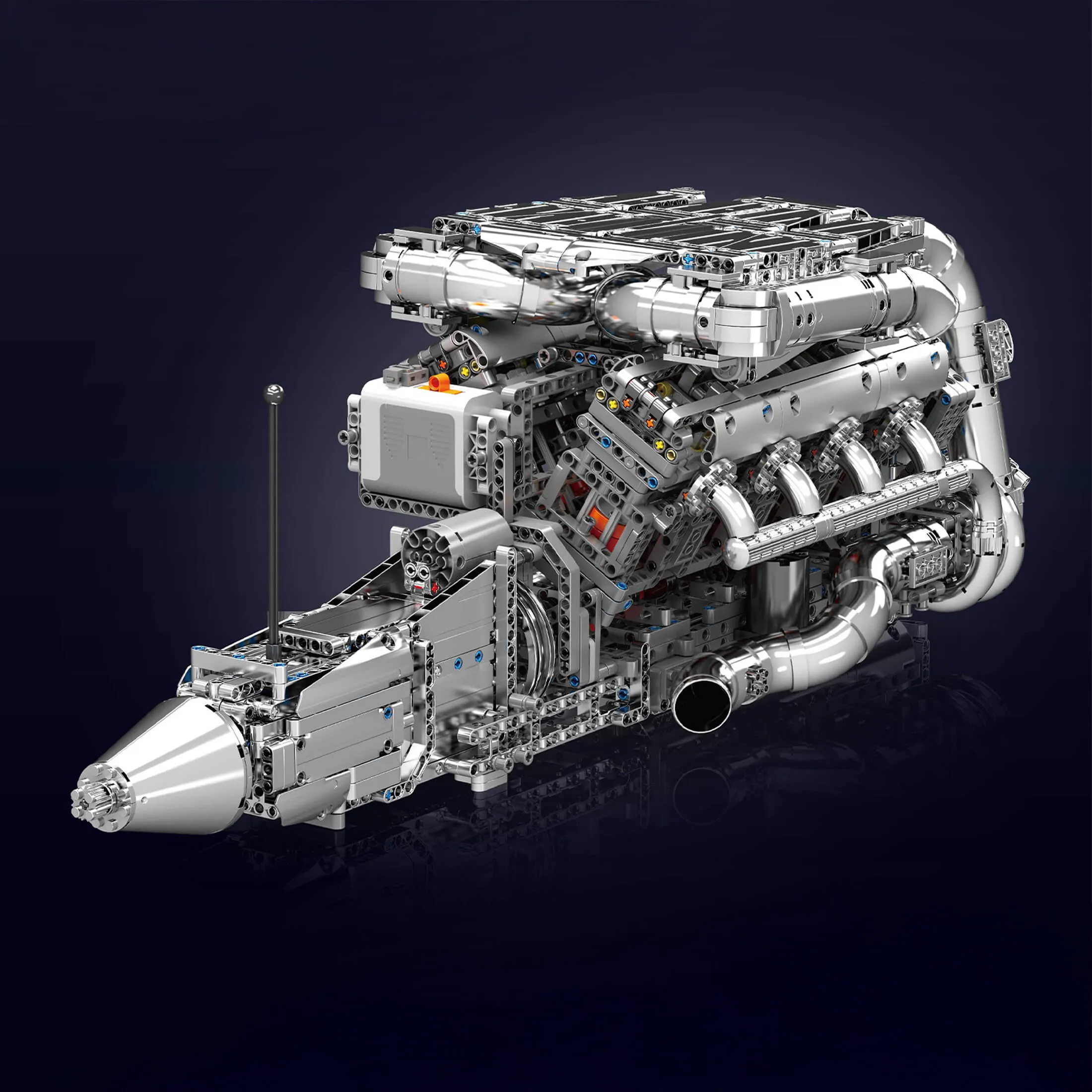 The Ultimate Chrome 5.5L V8 Engine & Gearbox 2898pcs