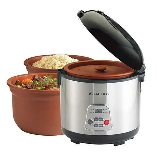 VITACLAY 4-IN-1 ORGANIC RICE N' SLOW COOKER IN CLAY POT VF7700