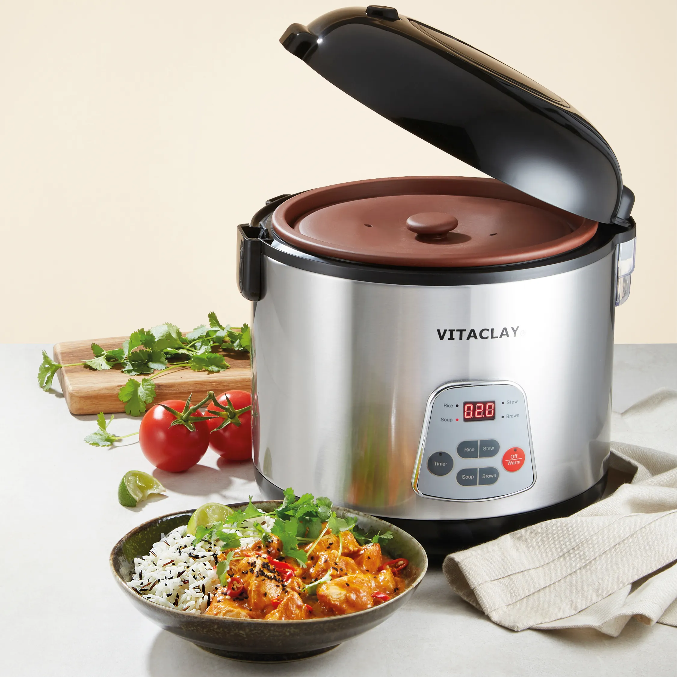 VITACLAY 4-IN-1 ORGANIC RICE N' SLOW COOKER IN CLAY POT VF7700