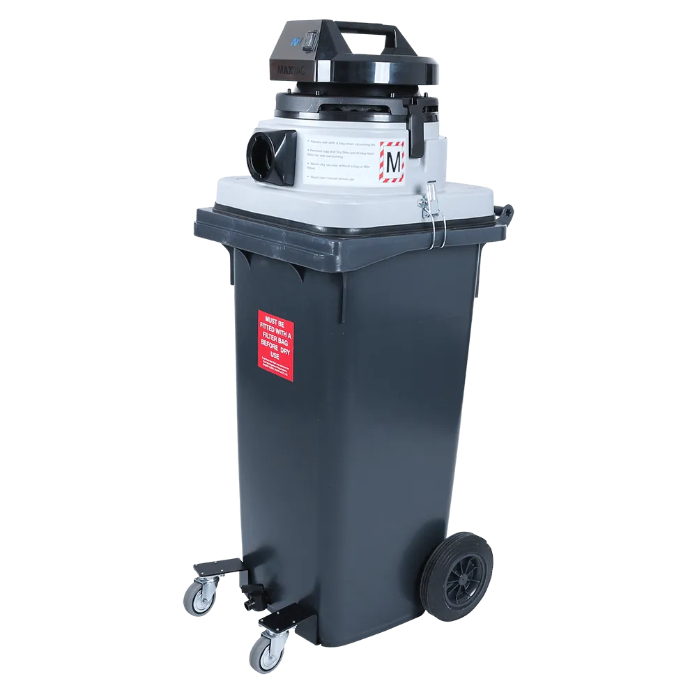 Wet Vacuum 120Ltr Wheelie Bin MAXVAC Dura DV120-WBM