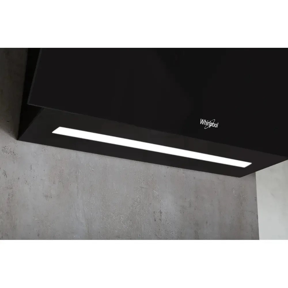 Whirlpool WHVS90FLTCK Wall Mounted Cooker Hood, 89.8cm Wide - Black