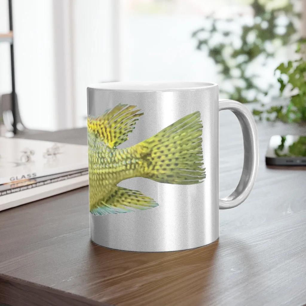 Yelllow Fish Metallic Mug (Silver / Gold)