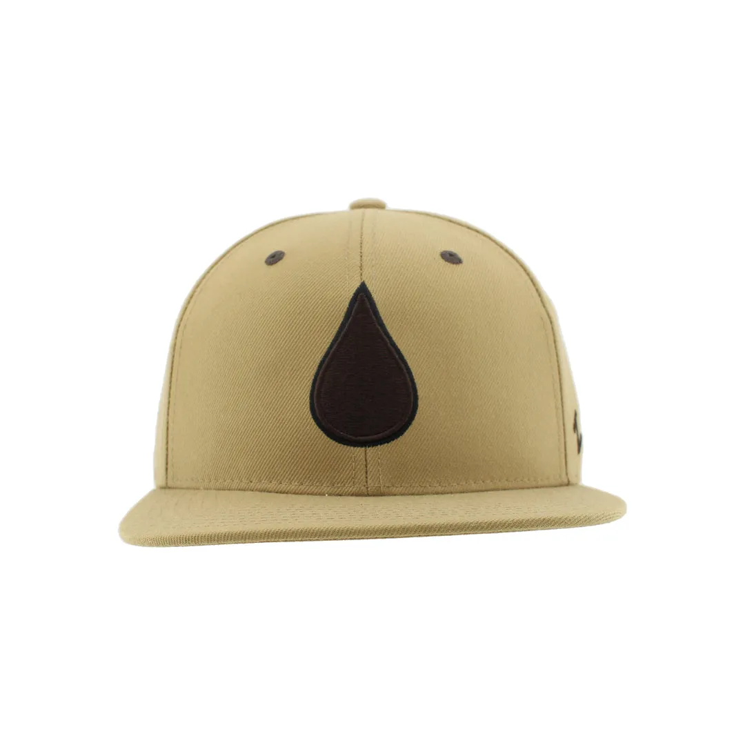 Zephyr Men's NHL Oil Drop Flat Brim Snapback Cap Khaki