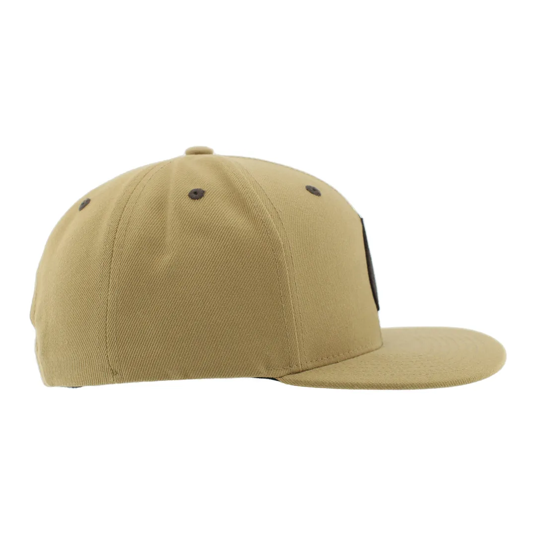 Zephyr Men's NHL Oil Drop Flat Brim Snapback Cap Khaki