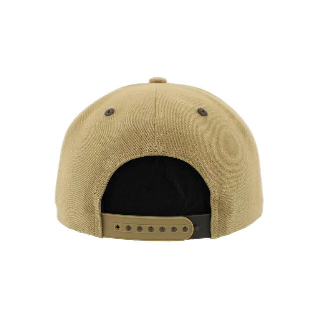 Zephyr Men's NHL Oil Drop Flat Brim Snapback Cap Khaki