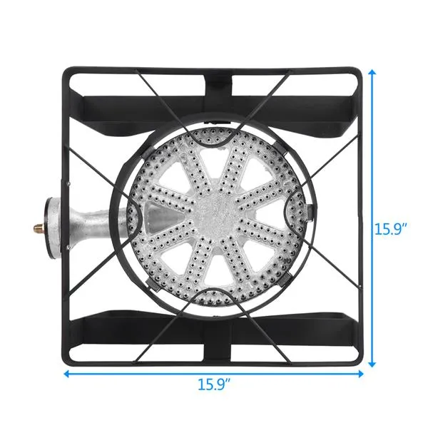 ZOKOP EF41-54 Outdoor Square Furnace 20W BTU Head Diameter 26cm with 1.2m Leather Pipe